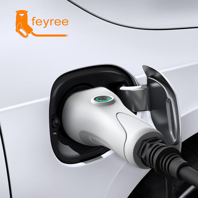 Outdoor Power Station - สายเคเบิล Feyree V2L สำหรับรถยนต์ไฟฟ้า ปลั๊กดischarge ด้านข้าง