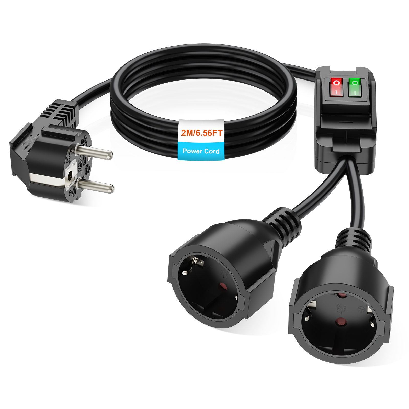 Outdoor Power Extension Cord - ปลั๊ก EU สายต่อ 40 ซม./2 ม.