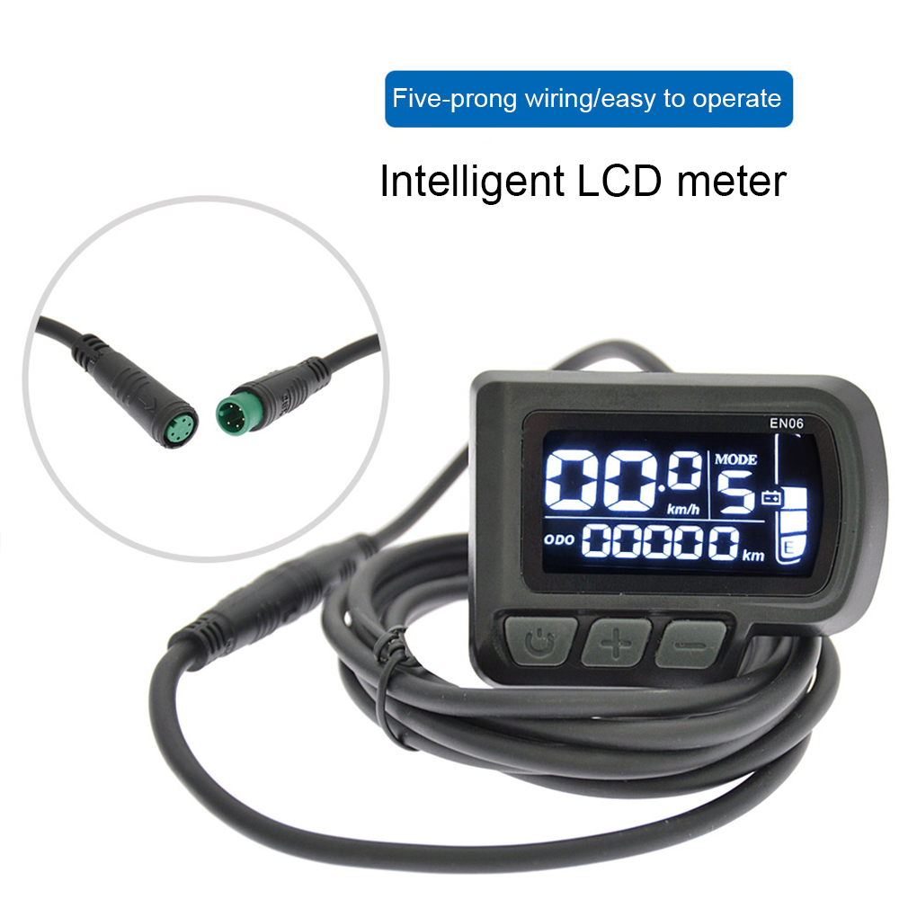 Outdoor Power Meter - EN06 จักรยานไฟฟ้าเมตรจอแสดงผล LCD จักรยานเครื่องมือ USB Power