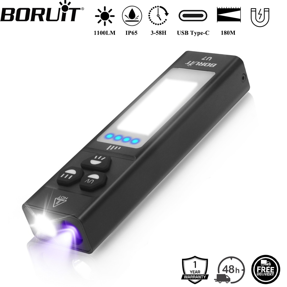 Outdoor Power Bank - ไฟฉาย BORUiT U7 UV LED EDC