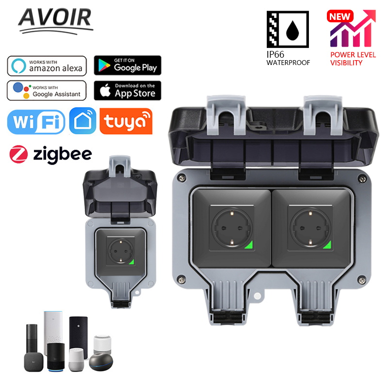 Outdoor Power Outlet Not Working - Avoir Tuya Zigbee เต้าเสียบ IP66กลางแจ้งกันน้ำ Wifi