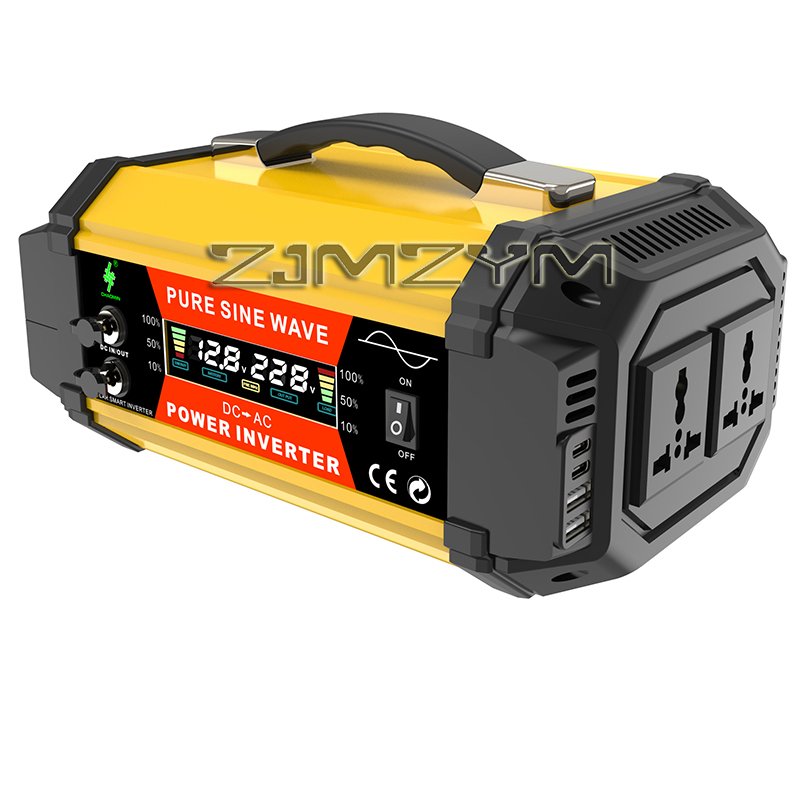 Outdoor Power Inverter - อินเวอร์เตอร์พลังงานไฟฟ้าบริสุทธิ์ 500W/800W/1000W 12V เป็น 220V สำหรับรถยนต์