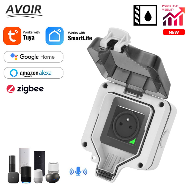 Outdoor Power Not Working - Avoir Zigbee Tuya IP66กลางแจ้งกันน้ำเต้ารับจับเวลาสวิทช์ Wifi สมาร์ท