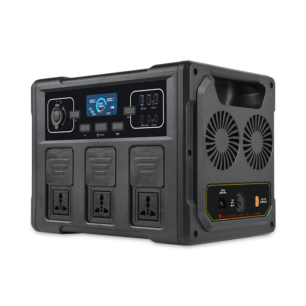 Outdoor Power Station - เครื่องกำเนิดไฟฟ้าพลังงานแสงอาทิตย์แบบพกพา 1200W, แบตเตอรี่ LiFePO4 สถานีพลังงาน MPPT