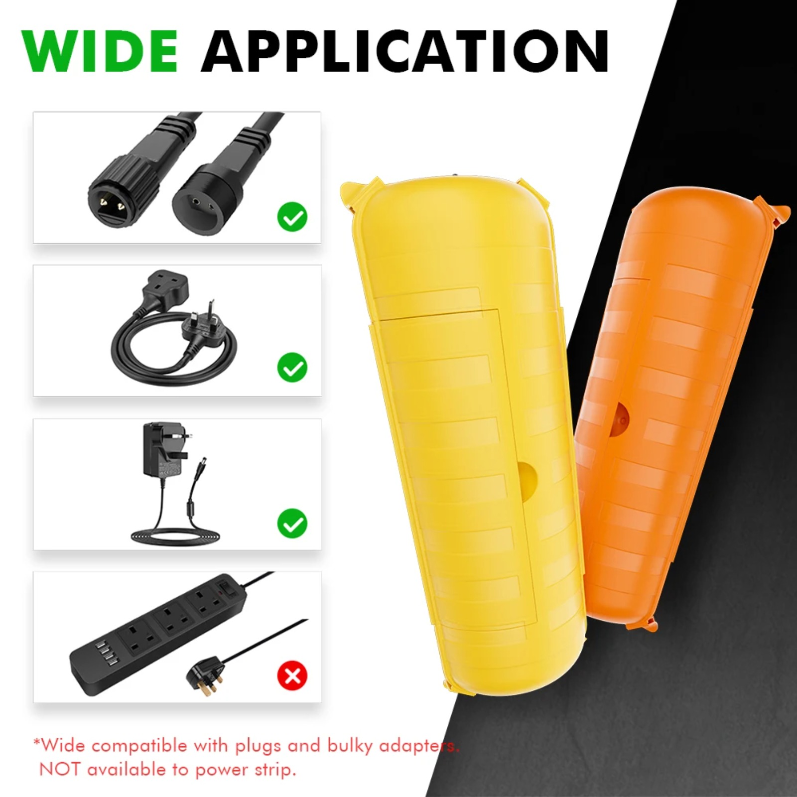 Outdoor Power Extension Cord - ฝาครอบสายไฟต่อภายนอกอาคาร IP44 ขนาด 29x11x7.5 ซม. กล่องไฟฟ้า