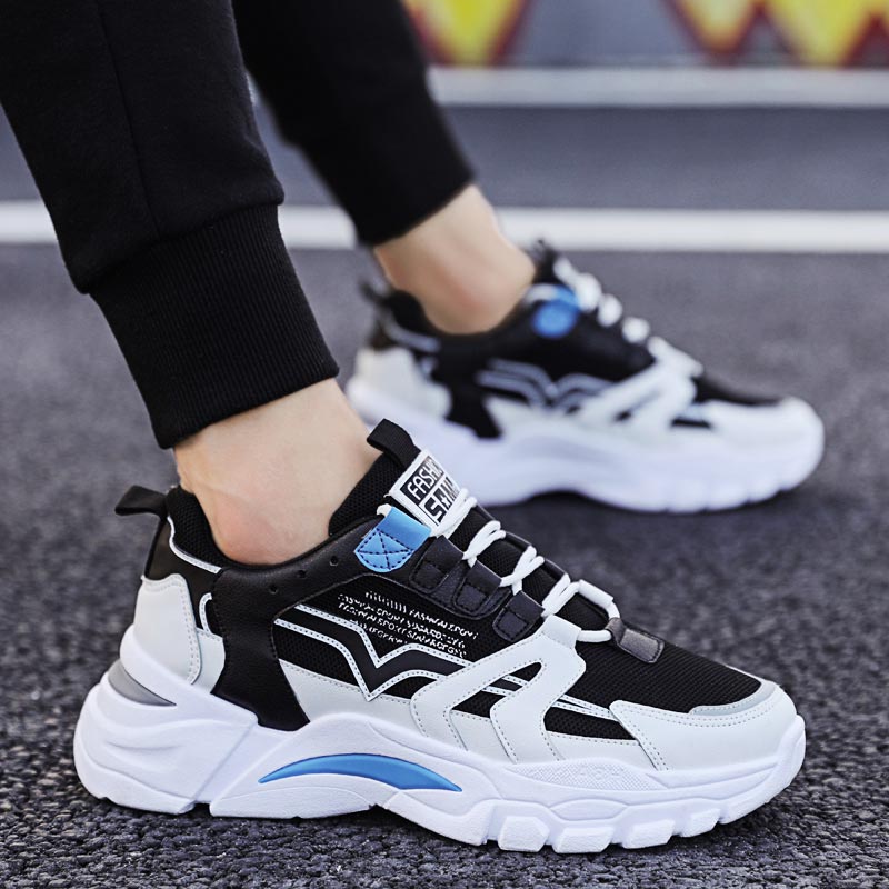 Outdoor Power Mop - ขนาดใหญ่ Chunky ความสูงรองเท้าผ้าใบผู้หญิงกีฬารองเท้า Man Running รองเท้าผู้ชายกีฬารองเท้าสำหรับชายสีดำสีน้ำเงินสีขาว