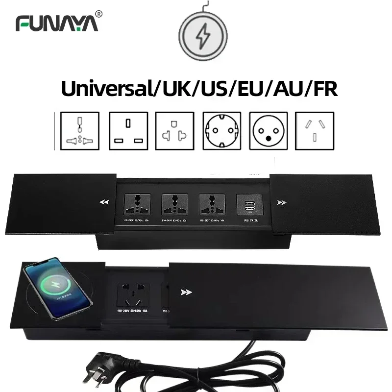 Outdoor Power Hub - เต้ารับไฟฟ้าแบบซ่อนในโต๊ะ 2 ช่อง 3 ช่องเสียบ พร้อมพอร์ต