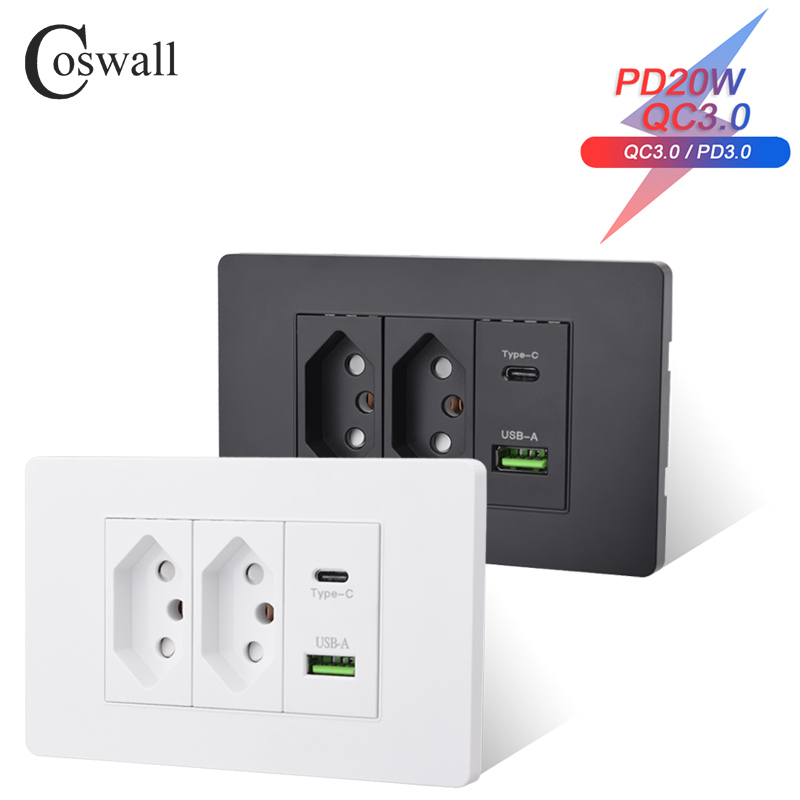 Outdoor Power Hub - Coswall PC บราซิลมาตรฐาน 20A Power Brasil