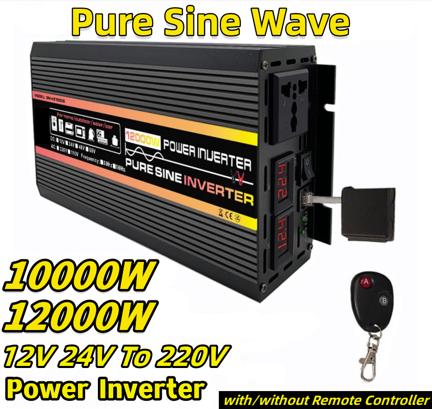 Outdoor Power Inverter - อินเวอร์เตอร์เพียวไซน์เวฟ10000/12000W 12V 24V เป็น AC 220V