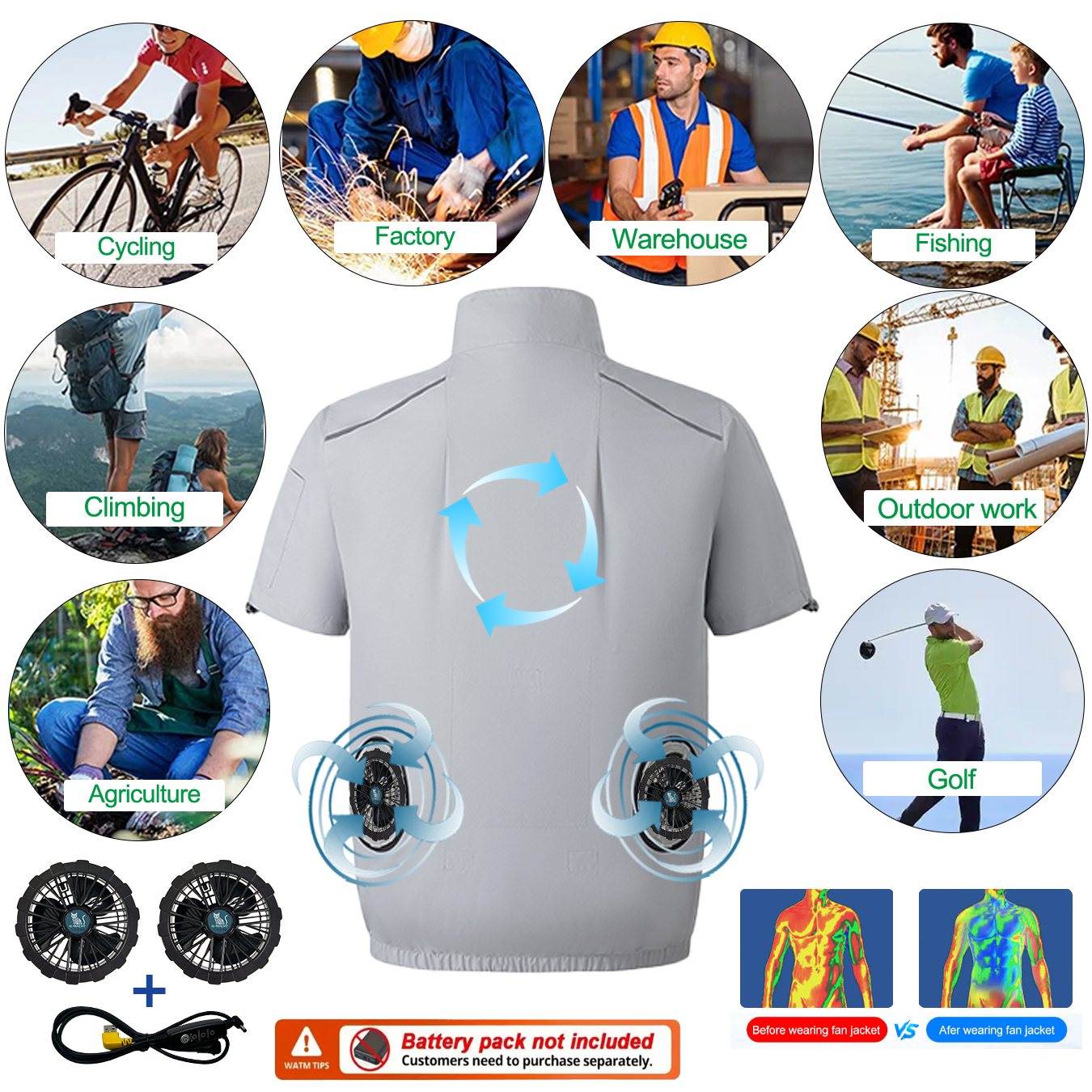 G-MACHT 2026 เสื้อกั๊กทำความเย - Outdoor Power Not Working บทวิจารณ์และราคา