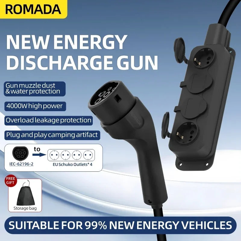 แบบพกพา 16A 4KW ไฟฟ้ารถ EV Cha - Outdoor Power Station บทวิจารณ์และราคา