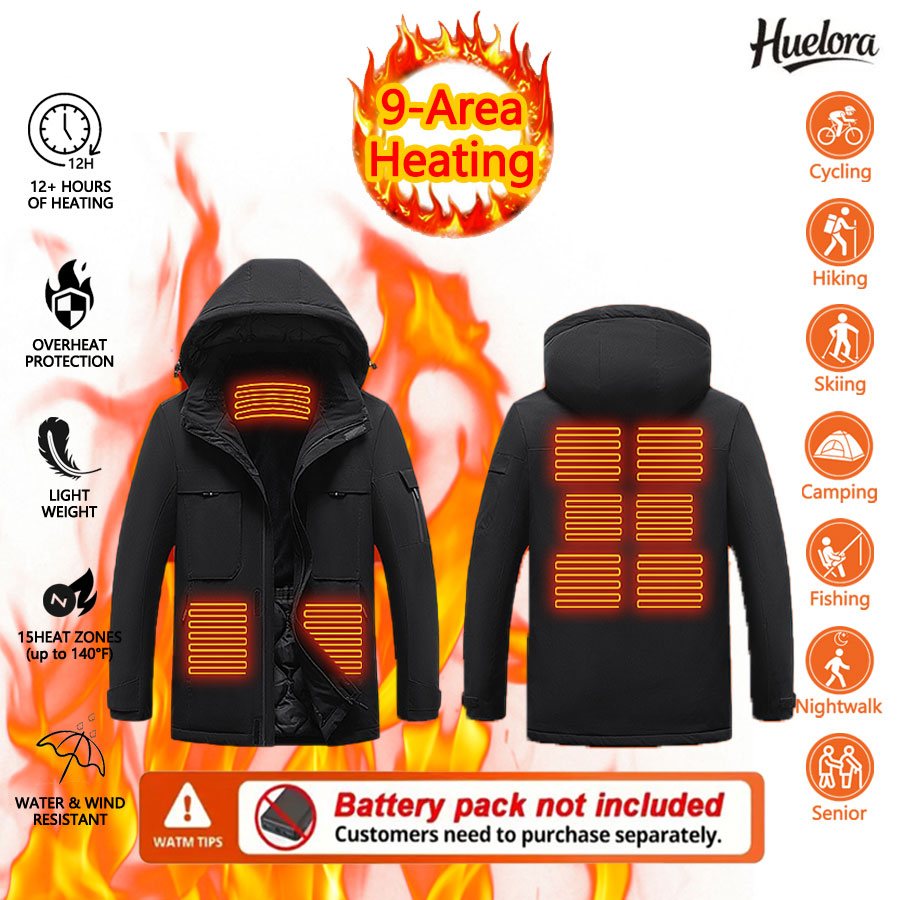 เสื้อแจ็คเก็ตทำความร้อน Huelor - Outdoor Power Not Working บทวิจารณ์และราคา