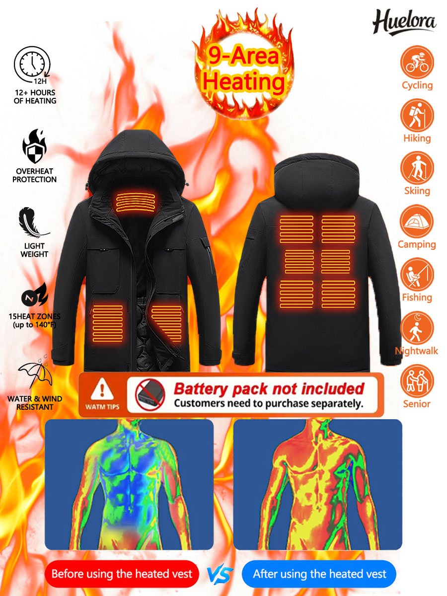 เสื้อแจ็คเก็ตทำความร้อน Huelor - Outdoor Power Not Working บทวิจารณ์และราคา