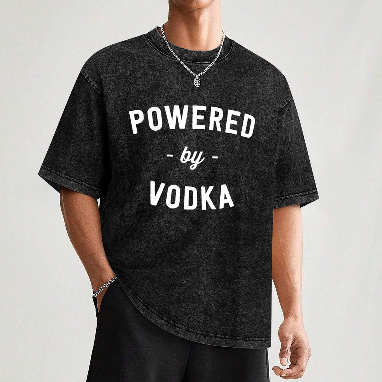 เสื้อยืด Powered By Vodka เสื้ - Outdoor Power Not Working บทวิจารณ์และราคา