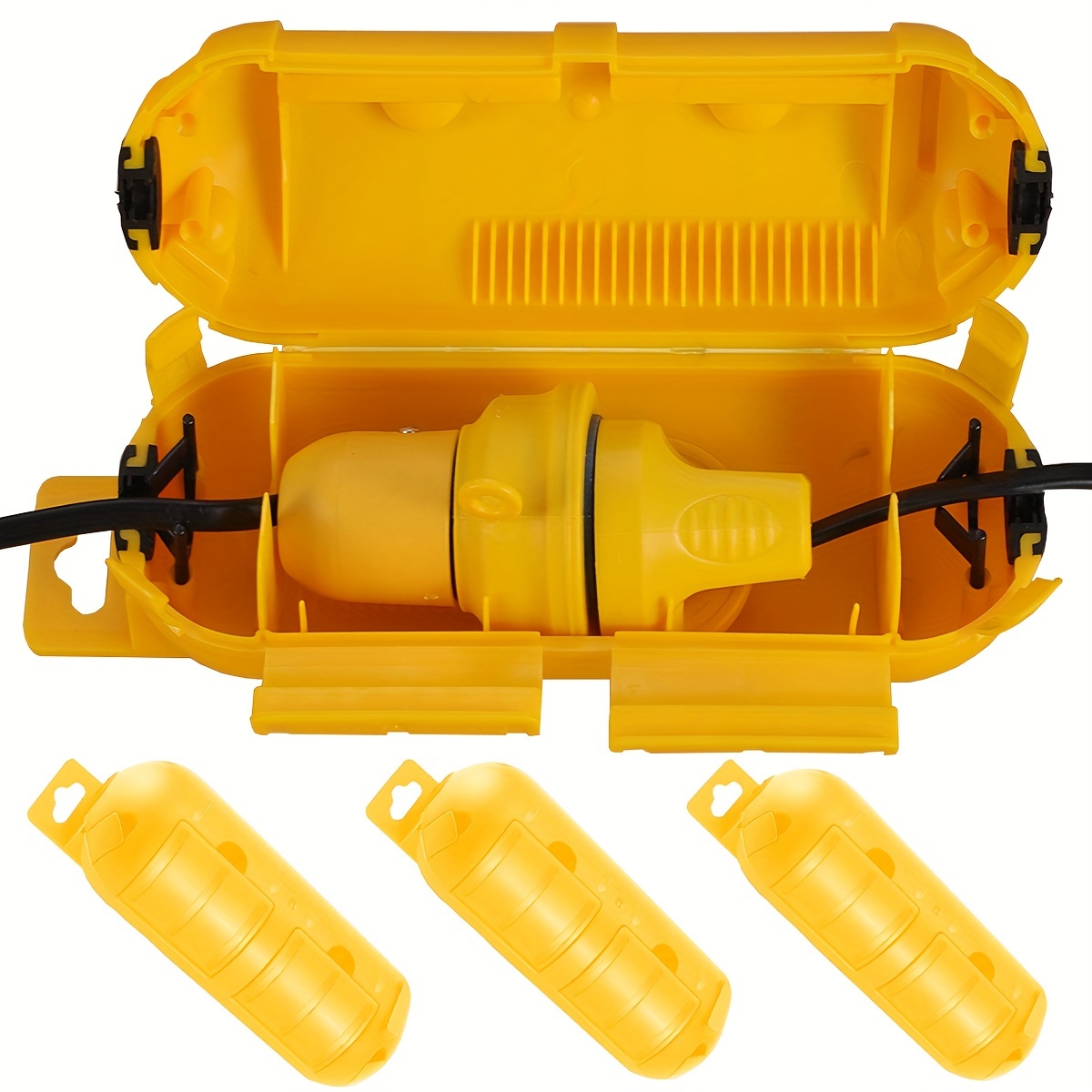 ฝาครอบสายไฟสีเหลืองแบบขยายได้พ - Outdoor Power Extension Cord บทวิจารณ์และราคา