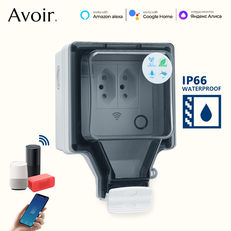 Avoir Tuya เต้ารับอัจฉริยะ Wi- - Outdoor Power Outlet Not Working บทวิจารณ์และราคา