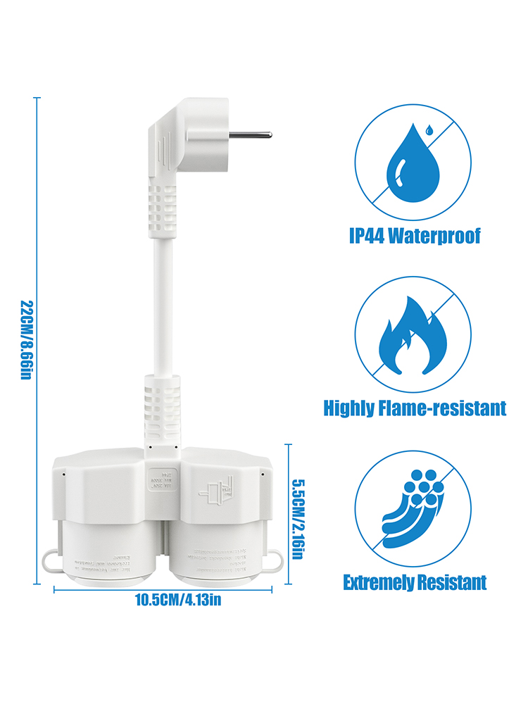 สายต่อพ่วง EU พร้อมเต้ารับ Sch - Outdoor Power Extension Cord บทวิจารณ์และราคา