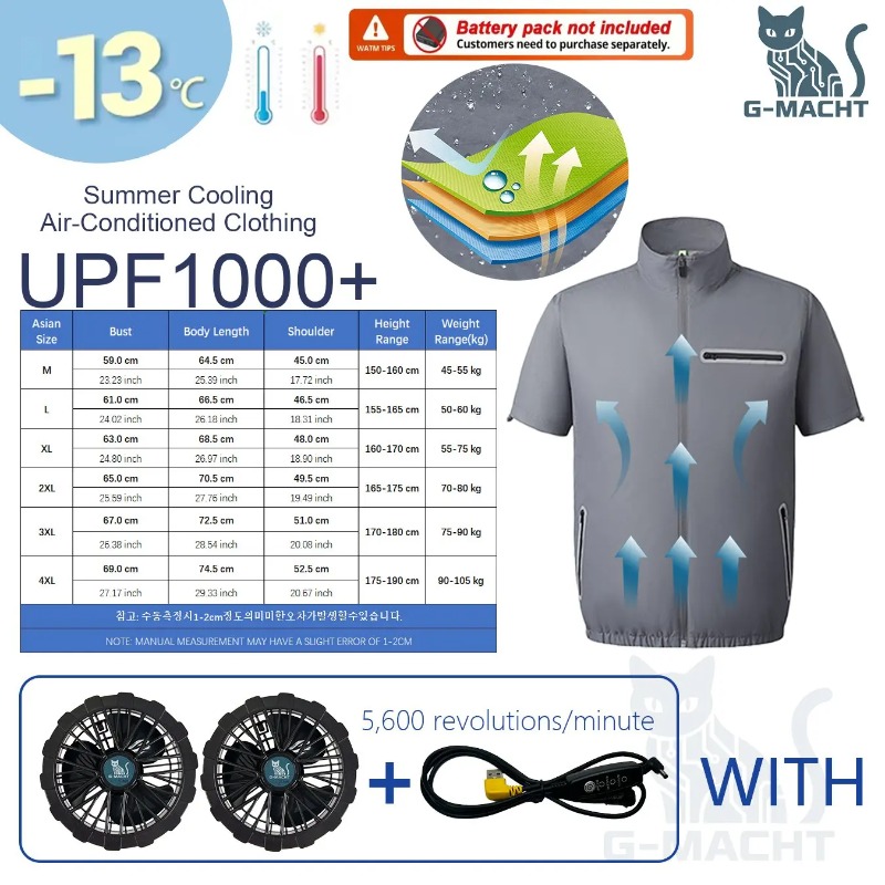 G-MACHT 2026 เสื้อกั๊กทำความเย - Outdoor Power Not Working บทวิจารณ์และราคา