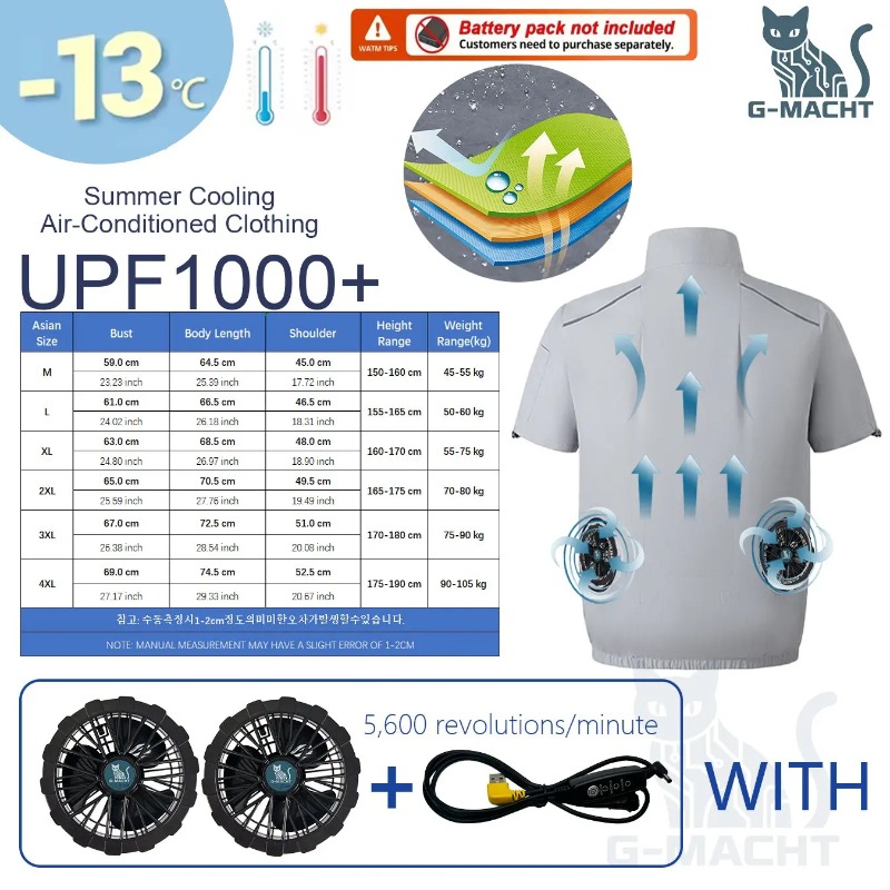 G-MACHT 2026 เสื้อกั๊กทำความเย - Outdoor Power Not Working บทวิจารณ์และราคา