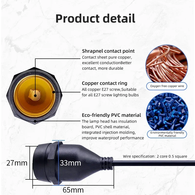 สายไฟหัวหลอดไฟ E27 อเนกประสงค์ - Outdoor Power Head บทวิจารณ์และราคา