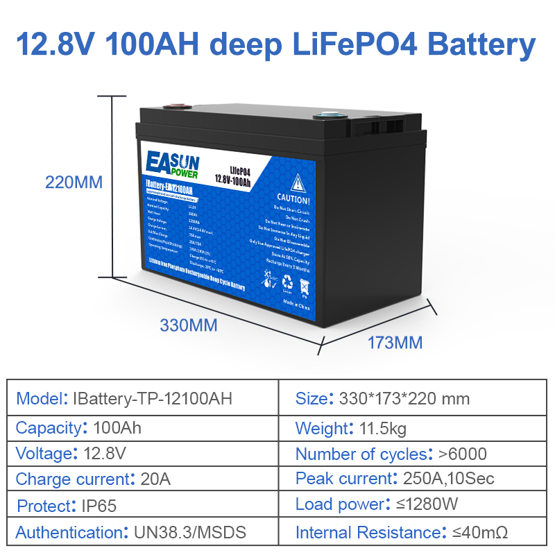 แบตเตอรี่ EASUN POWER 12V 100A - Outdoor Power Inverter บทวิจารณ์และราคา