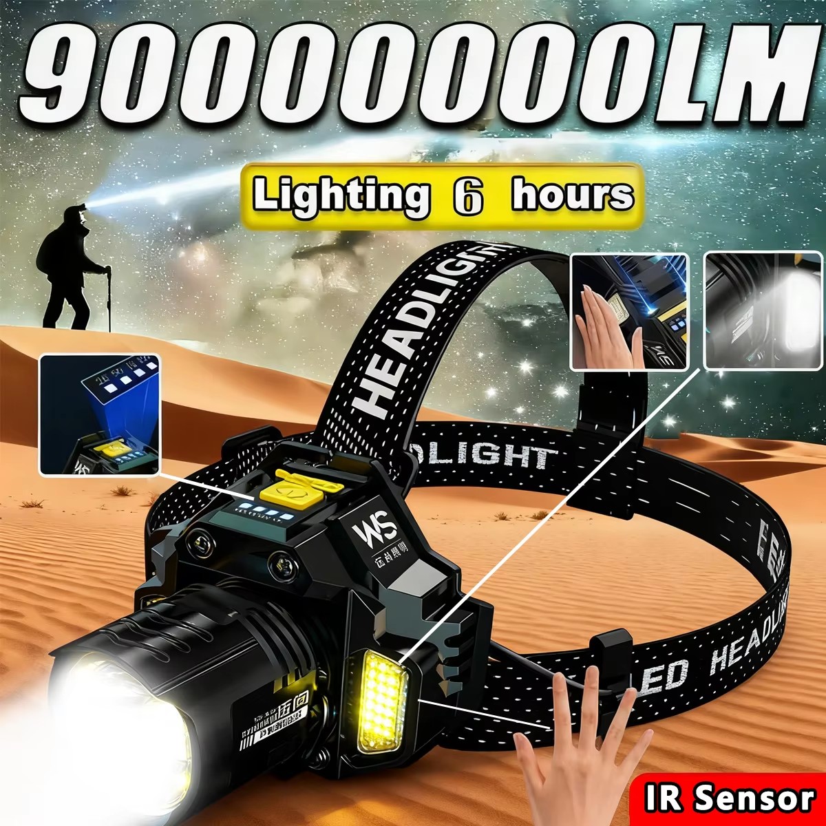 ไฟฉายคาดศีรษะ LED ทรงพลังแบบชา - Outdoor Power Head บทวิจารณ์และราคา