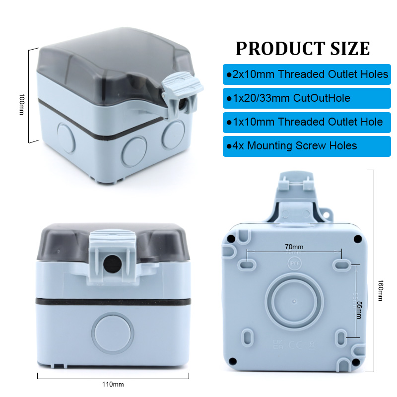 กล่องปลั๊กไฟกลางแจ้งกันน้ำ IP6 - Outdoor Power Outlet Cover บทวิจารณ์และราคา