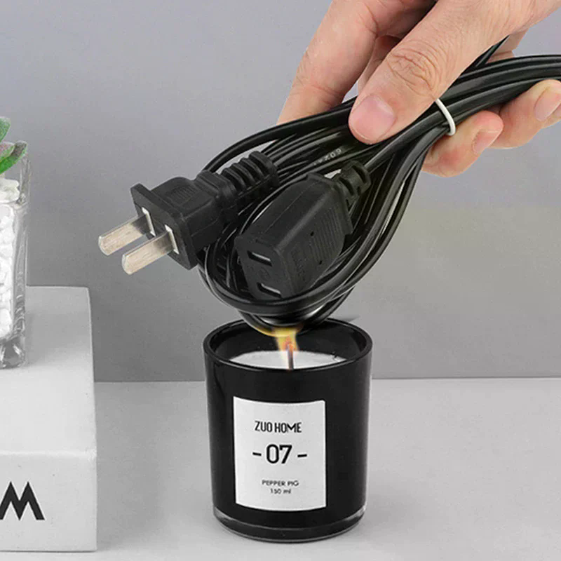 สายไฟ AC สีขาว สีดำ สีแดง พร้อ - Outdoor Power Extension Cord บทวิจารณ์และราคา