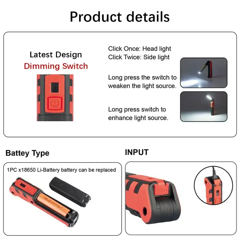 ไฟฉาย LED แบบ COB ปรับความสว่า - Outdoor Power Bank บทวิจารณ์และราคา