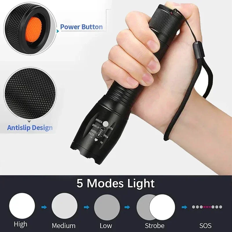 ไฟฉาย LED ทรงพลัง ไฟฉายพกพาแบบ - Outdoor Power Not Working บทวิจารณ์และราคา