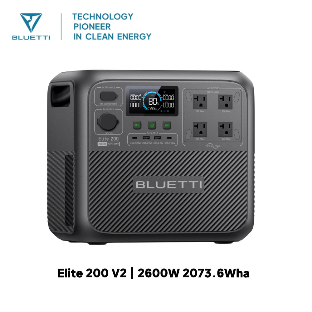 【รีนิว】BLUETTI Elite 200 V2 สถ - Outdoor Power Bank บทวิจารณ์และราคา