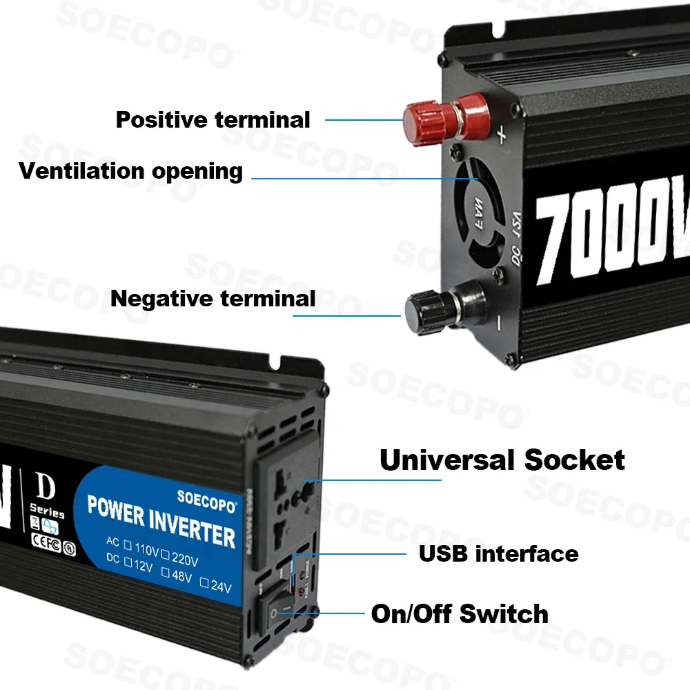 SOECOPO 7000W Power Inverter,  - Outdoor Power Inverter บทวิจารณ์และราคา