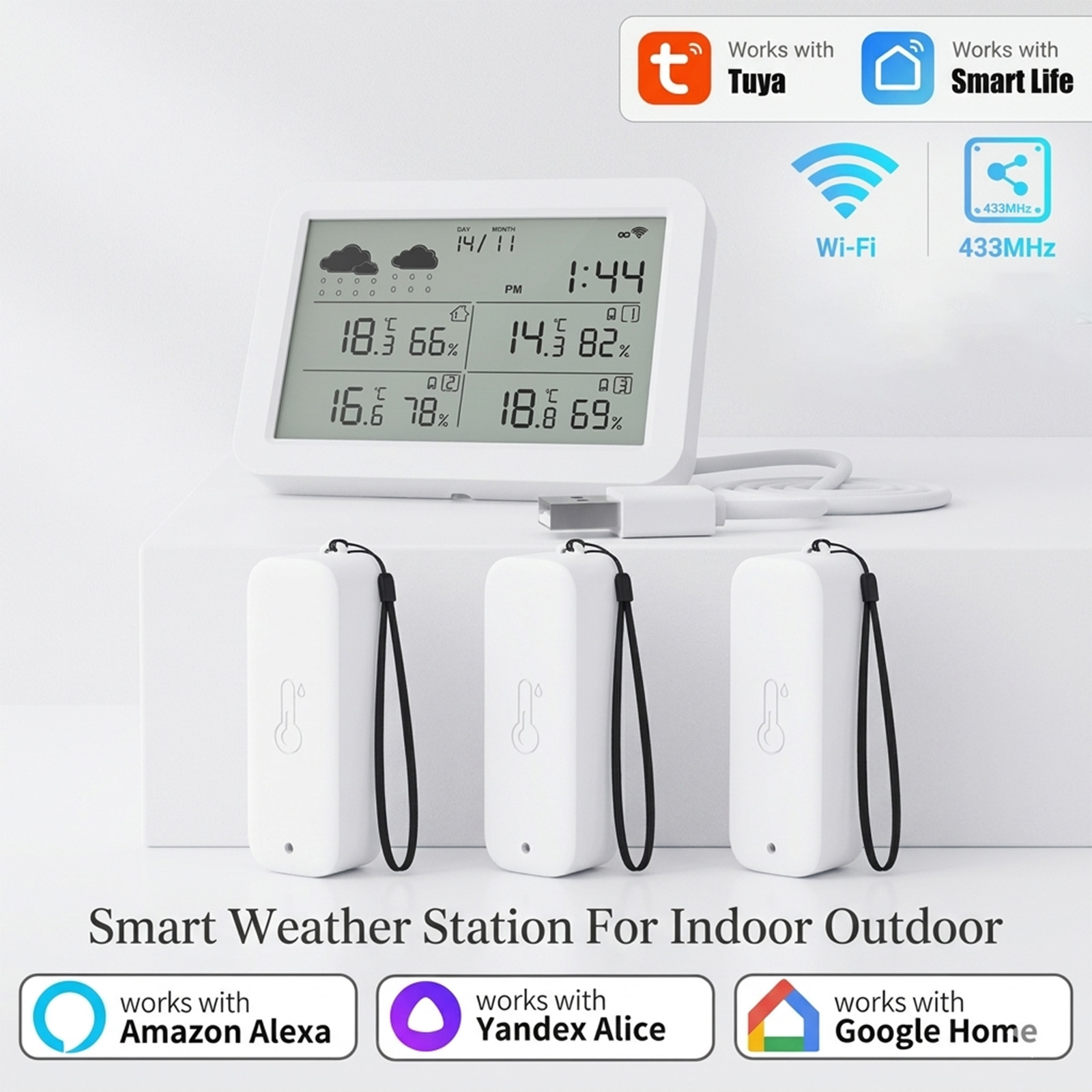 สถานีตรวจอากาศ Tuya WiFi+RF433 - Outdoor Power Meter บทวิจารณ์และราคา