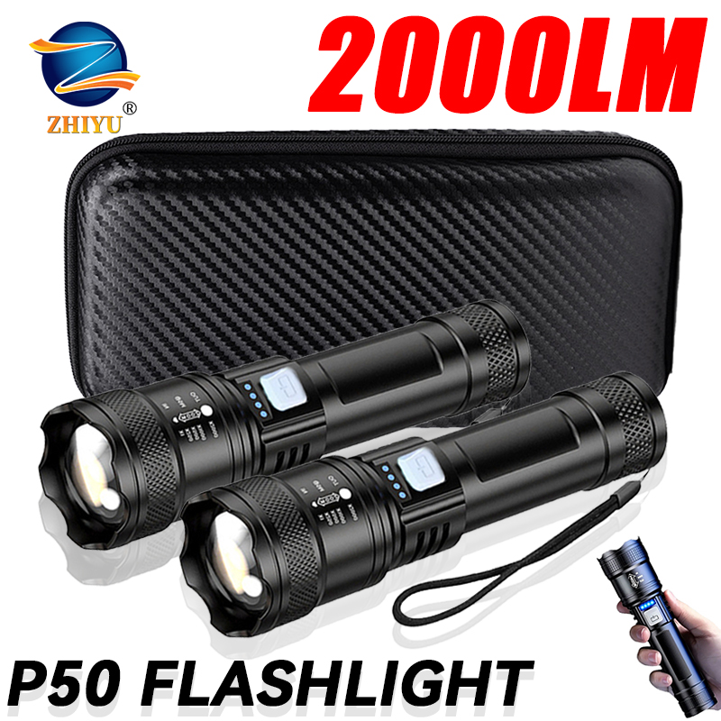 ไฟฉาย LED ยุทธวิธี 2000LM ชาร์ - Outdoor Power Bank บทวิจารณ์และราคา