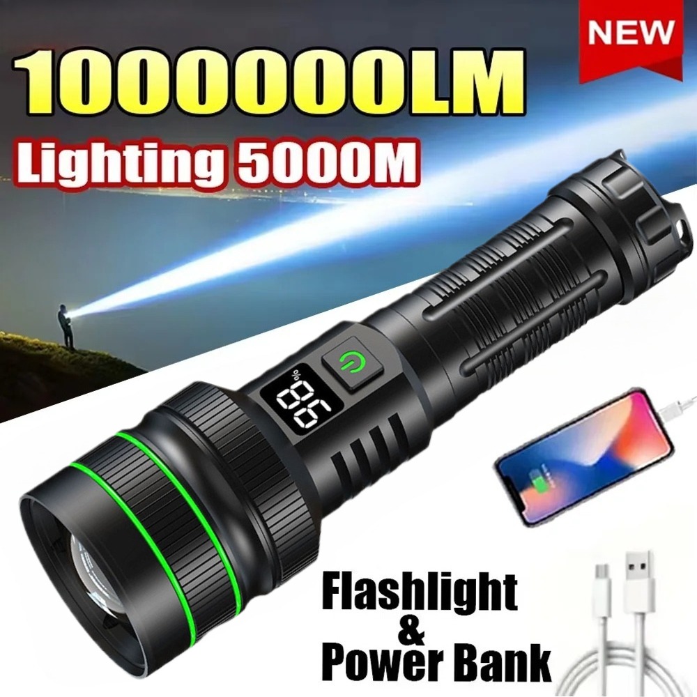 ไฟฉาย LED อันทรงพลัง ซูมได้ ชา - Outdoor Power Meter บทวิจารณ์และราคา