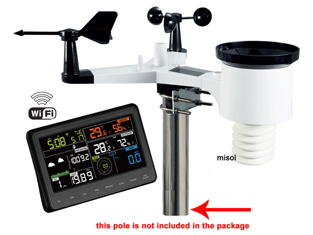 MISOL WiFi Weather Station พร้ - Outdoor Power Meter บทวิจารณ์และราคา