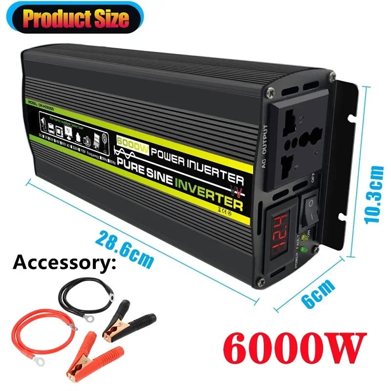 6000W DC12/24V to AC 220V Pure - Outdoor Power Inverter บทวิจารณ์และราคา