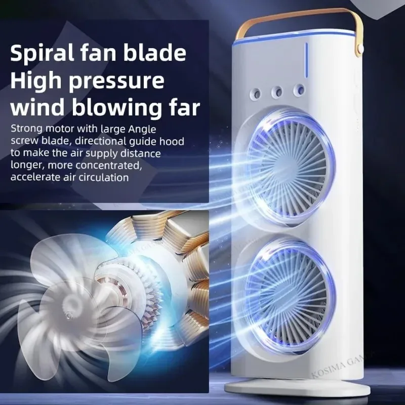 พัดลมสเปรย์น้ำแบบสองหัว พัดลมส - Outdoor Power Head บทวิจารณ์และราคา