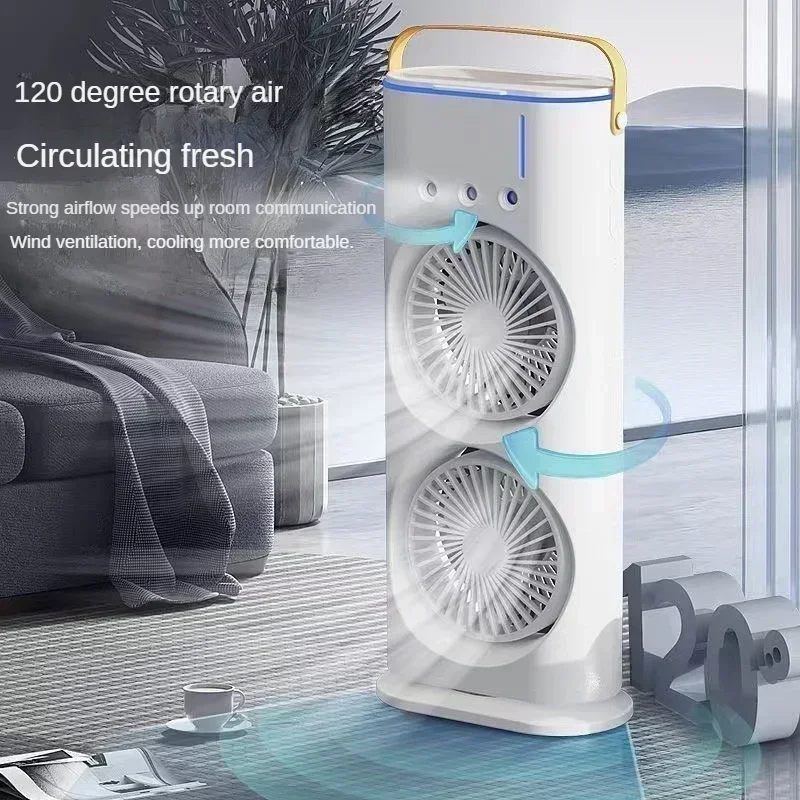 พัดลมสเปรย์น้ำแบบสองหัว พัดลมส - Outdoor Power Head บทวิจารณ์และราคา