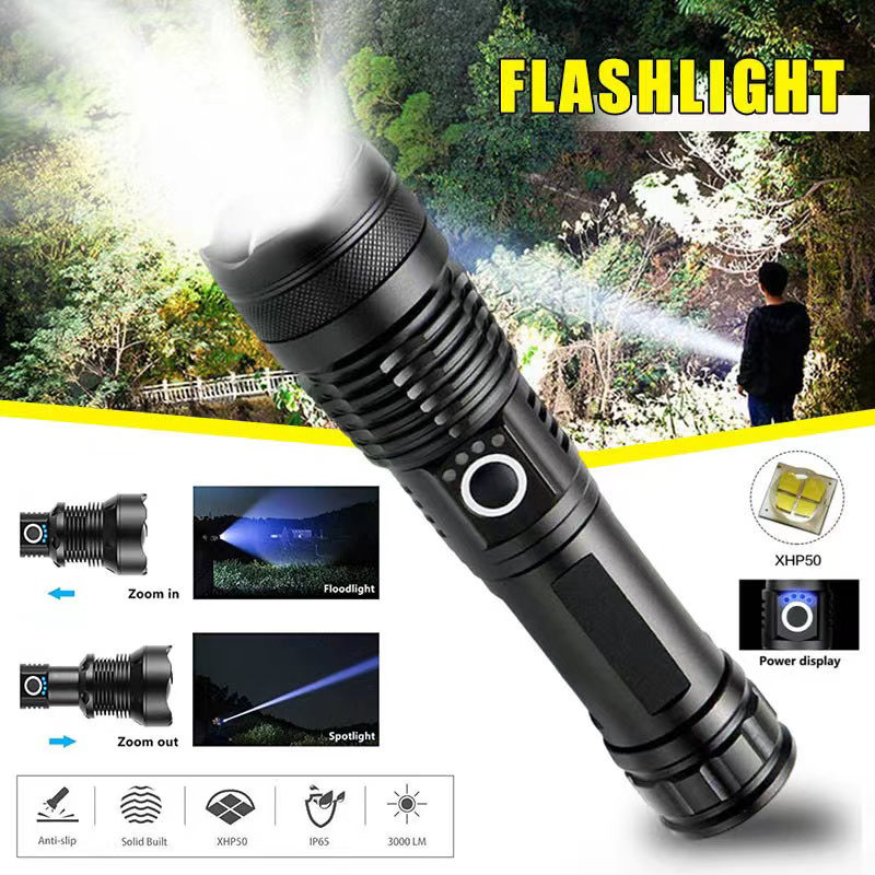 ไฟฉาย LED กำลังสูง XHP70 USB-C - Outdoor Power Inc บทวิจารณ์และราคา
