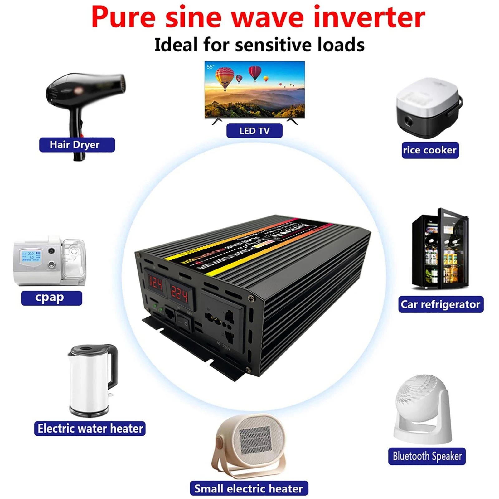 อินเวอร์เตอร์เพียวไซน์เวฟ10000 - Outdoor Power Inverter บทวิจารณ์และราคา